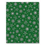 Geometric Modern Emerald Green Snowflake Area Rug