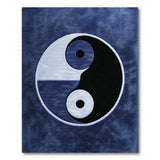 Navy Blue Yin-Yang Textured Area Rug