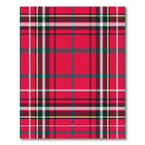 Vibrant Red Plaid Area Rug