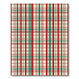 ODIKA Red and Green Christmas Plaid Washable Rug - Low Pile Non-Slip Holiday Area Rug