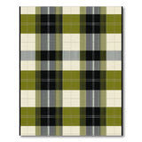 Green Black Plaid Area Rug