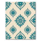 Teal Mandala Persian Area Rug