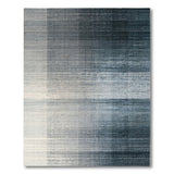 Modern Grey Ombre Gradient Stripe Rug