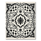 Intricate Black White Persian Floral Area Rug