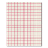 Pastel Pink Gingham Checkered Area Rug