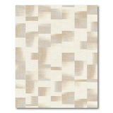 Beige Ombre Block Geometric Area Rug