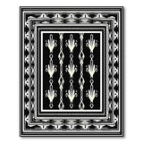 Black and White Heritage Tribal Black White Geometric Heritage Tribal Area Rug