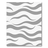 Modern Gray Wave Abstract Area Rug