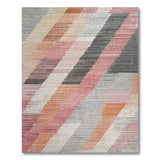Bold Diagonal Multi-Color Stripe Area Rug