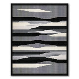 Geometric Modern Black and White Abstract Black White Geometric Area Rug