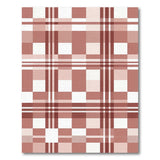 Red Plaid Check Rustic Farmhouse Area Rug
