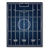 Football Field Navy Blue Area Rug