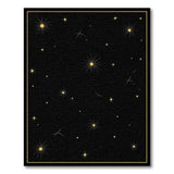 Golden Stars Night Sky Area Rug