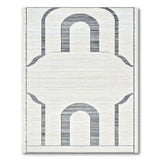 Symmetrical Arches Black White Area Rug