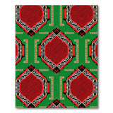 Bold Red Octagon Heritage Tribal Area Rug