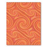 Vibrant Orange Swirl Area Rug