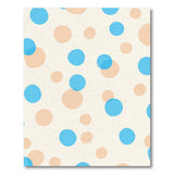 Playful Blue Peach Overlapping Circles Area Rug