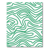 Organic Green Wave Abstract Area Rug