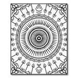 Black and White Intricate Black White Mandala Persian Area Rug