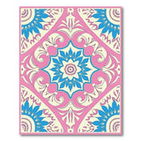 Pink Blue Floral Persian Area Rug