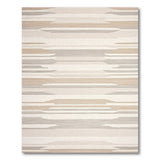 Beige Gray Geometric Striped Area Rug