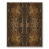 Black Tan Leopard Print Area Rug