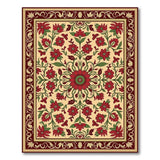 Red Red Floral Medallion Persian Area Rug