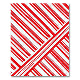 Red Bold Red White Diagonal Stripe Area Rug