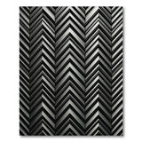 Black and White Modern Zigzag Black White Geometric Area Rug