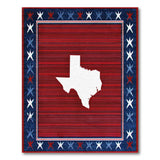 Texas State Patriotic Stars Stripes Area Rug