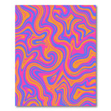 Vibrant Swirl Pink and Blue Area Rug