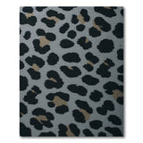 Smoky Grey Leopard Print Area Rug