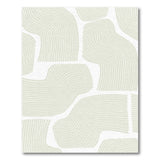 ODIKA Sage Green Abstract Wavy Washable Rug - Low Pile Modern Area Rug