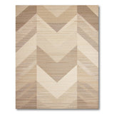 ODIKA Washable Chevron Geometric Neutral Beige Low Pile Area Rug