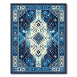Blue and Teal Geometric Modern Blue Teal Geometric Modern Area Rug