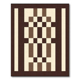 Geometric Brown Tan Lattice Area Rug