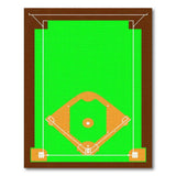 Baseball Diamond Green Area Rug