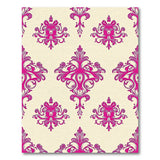Pink Damask Elegant Pink Damask Floral Area Rug