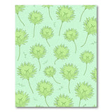 Lush Green Wildflower Cluster Area Rug