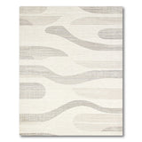 Beige and Neutral Fluid Grey Abstract Area Rug