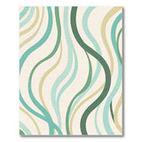 Abstract Area Teal Wavy Abstract Area Rug