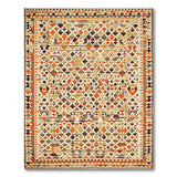 Terracotta Geometric Diamond Area Rug
