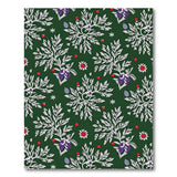 Emerald Green Foxglove Berry Floral Rug