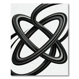 Modern Black Swirl Geometric Area Rug