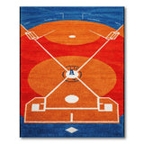 Multi-color and Patterns Baseball Diamond Area Rug