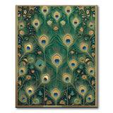 Emerald Peacock Feathers Area Rug