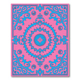 Multi-color and Patterns Vibrant Pink Blue Persian Medallion Area Rug