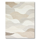 Abstract Area Beige and Neutral Abstract Wavy Beige Neutral Area Rug