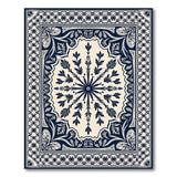 Ornate Navy Persian Area Rug