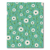 Dainty White Daisy Floral Pattern Area Rug